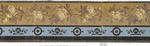 Bordüre mit Rosenranke und hellblauer Ornamentbordüre