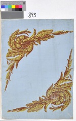 Tapete mit floraler Eckverzierung