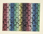 Buntpapier, Irispapier mit Ornamentdekor in Schwarz