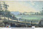 Supraporte mit Flusslandschaft